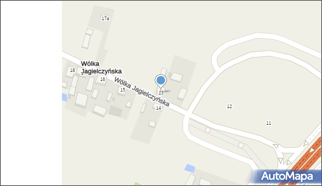 Wólka Jagielczyńska, Wólka Jagielczyńska, 13, mapa Wólka Jagielczyńska