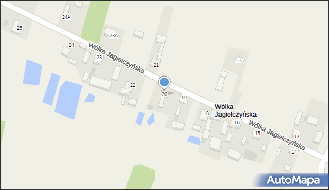 Wólka Jagielczyńska, Wólka Jagielczyńska, 20, mapa Wólka Jagielczyńska