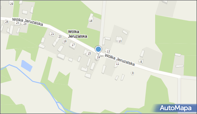 Wólka Jeruzalska, Wólka Jeruzalska, 14, mapa Wólka Jeruzalska