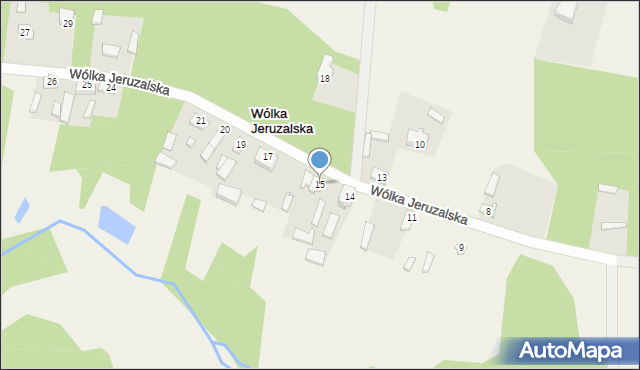 Wólka Jeruzalska, Wólka Jeruzalska, 15, mapa Wólka Jeruzalska