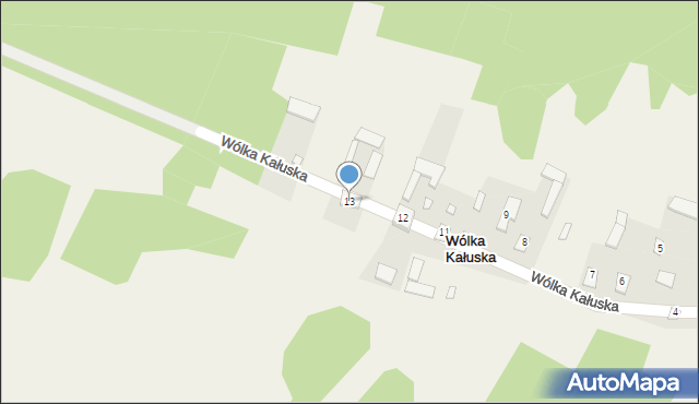 Wólka Kałuska, Wólka Kałuska, 13, mapa Wólka Kałuska