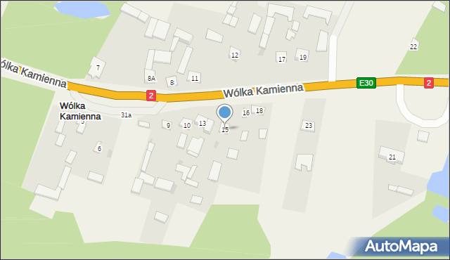 Wólka Kamienna, Wólka Kamienna, 15, mapa Wólka Kamienna