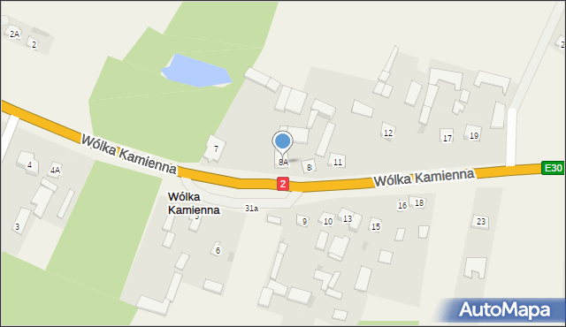 Wólka Kamienna, Wólka Kamienna, 8A, mapa Wólka Kamienna