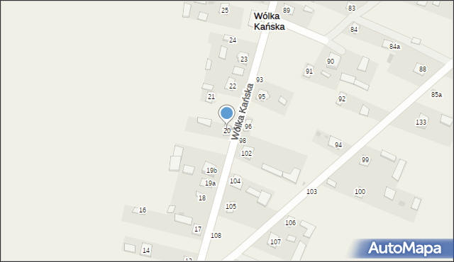 Wólka Kańska, Wólka Kańska, 20, mapa Wólka Kańska