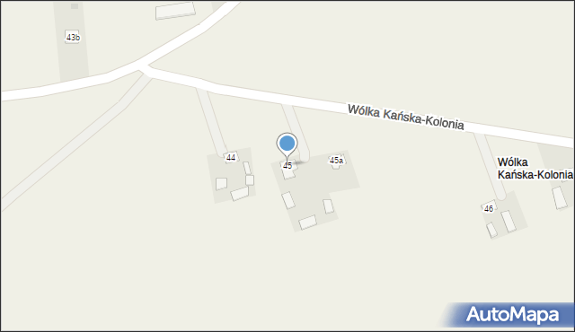 Wólka Kańska-Kolonia, Wólka Kańska-Kolonia, 45, mapa Wólka Kańska-Kolonia