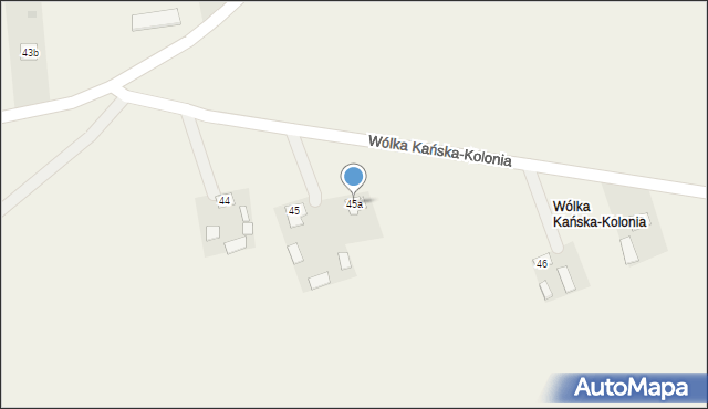 Wólka Kańska-Kolonia, Wólka Kańska-Kolonia, 45a, mapa Wólka Kańska-Kolonia