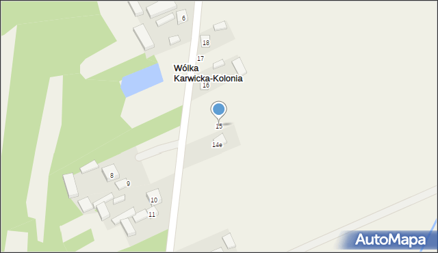 Wólka Karwicka-Kolonia, Wólka Karwicka-Kolonia, 15, mapa Wólka Karwicka-Kolonia