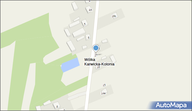 Wólka Karwicka-Kolonia, Wólka Karwicka-Kolonia, 17, mapa Wólka Karwicka-Kolonia