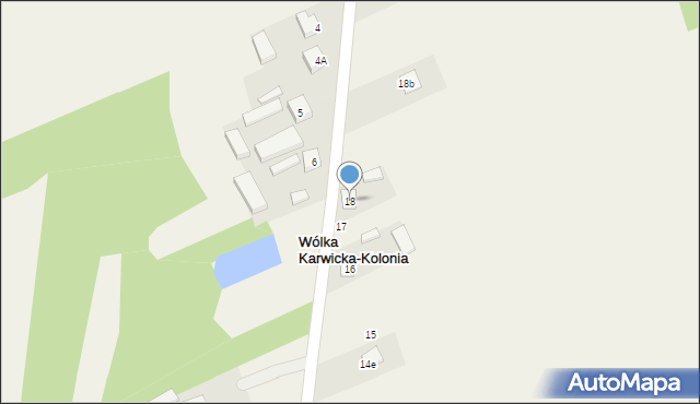 Wólka Karwicka-Kolonia, Wólka Karwicka-Kolonia, 18, mapa Wólka Karwicka-Kolonia