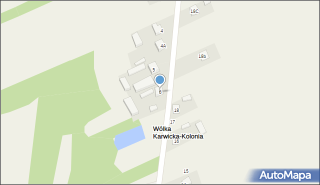Wólka Karwicka-Kolonia, Wólka Karwicka-Kolonia, 6, mapa Wólka Karwicka-Kolonia