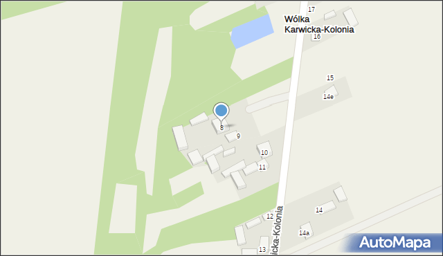 Wólka Karwicka-Kolonia, Wólka Karwicka-Kolonia, 8, mapa Wólka Karwicka-Kolonia