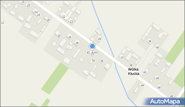 Wólka Kłucka, Wólka Kłucka, 31, mapa Wólka Kłucka