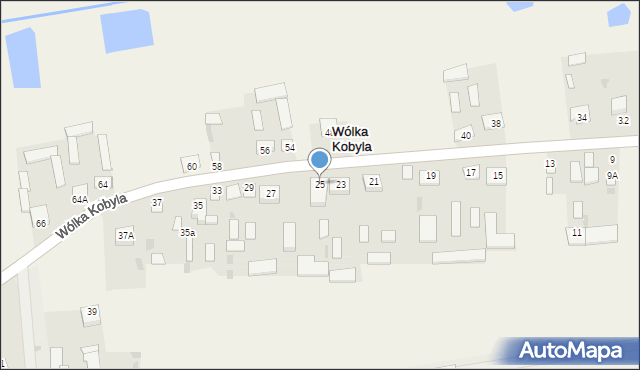 Wólka Kobyla, Wólka Kobyla, 25, mapa Wólka Kobyla