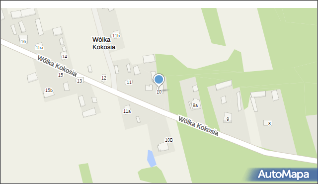 Wólka Kokosia, Wólka Kokosia, 10A, mapa Wólka Kokosia