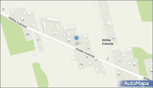 Wólka Kokosia, Wólka Kokosia, 15a, mapa Wólka Kokosia