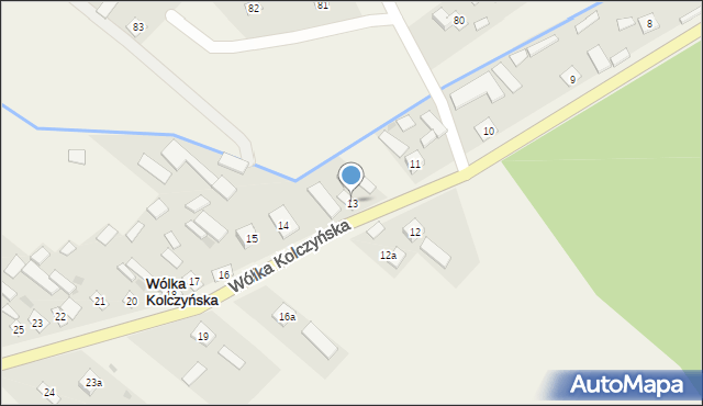 Wólka Kolczyńska, Wólka Kolczyńska, 13, mapa Wólka Kolczyńska