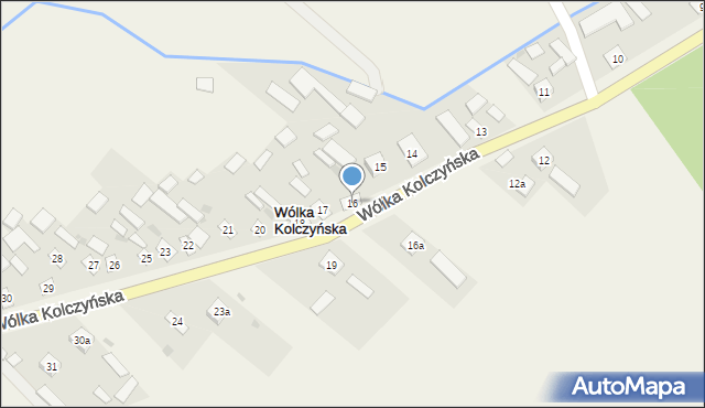 Wólka Kolczyńska, Wólka Kolczyńska, 16, mapa Wólka Kolczyńska