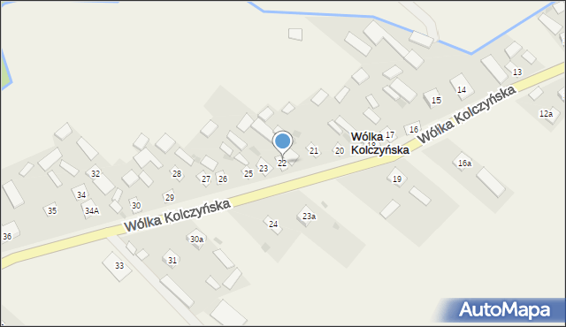 Wólka Kolczyńska, Wólka Kolczyńska, 22, mapa Wólka Kolczyńska