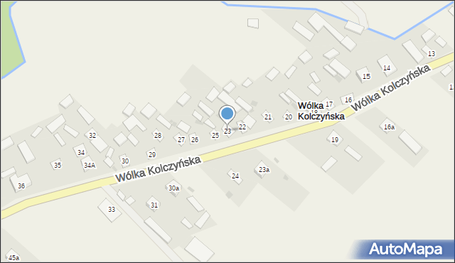 Wólka Kolczyńska, Wólka Kolczyńska, 23, mapa Wólka Kolczyńska