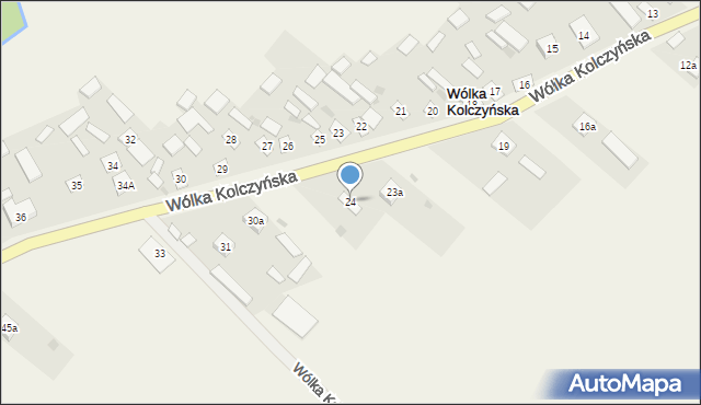 Wólka Kolczyńska, Wólka Kolczyńska, 24, mapa Wólka Kolczyńska