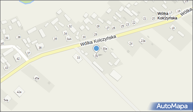 Wólka Kolczyńska, Wólka Kolczyńska, 31, mapa Wólka Kolczyńska