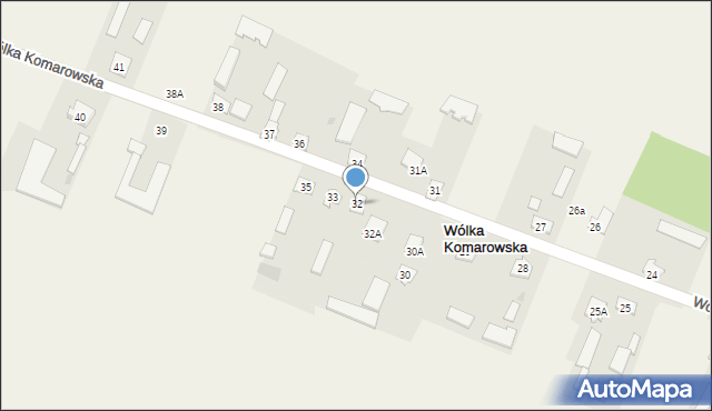 Wólka Komarowska, Wólka Komarowska, 32, mapa Wólka Komarowska