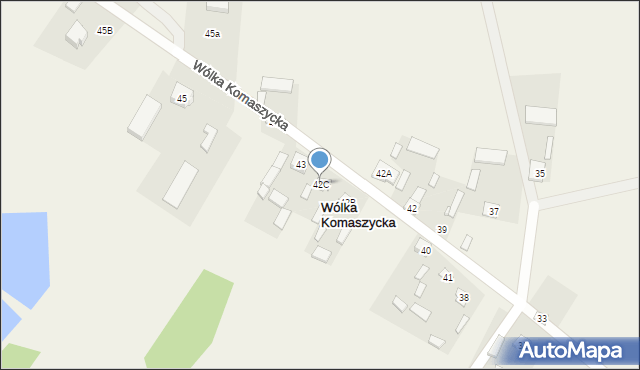 Wólka Komaszycka, Wólka Komaszycka, 42C, mapa Wólka Komaszycka