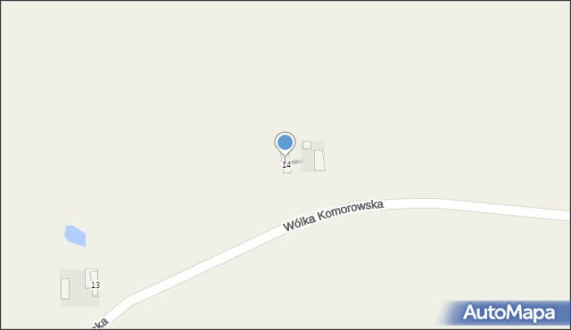 Wólka Komorowska, Wólka Komorowska, 14, mapa Wólka Komorowska