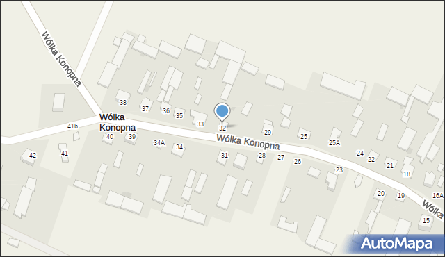 Wólka Konopna, Wólka Konopna, 32, mapa Wólka Konopna