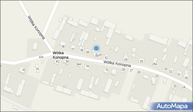 Wólka Konopna, Wólka Konopna, 33, mapa Wólka Konopna