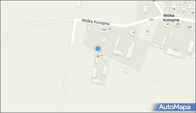 Wólka Konopna, Wólka Konopna, 44, mapa Wólka Konopna