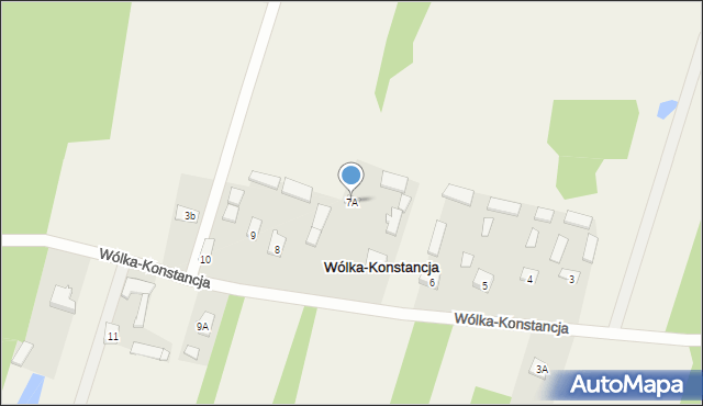 Wólka-Konstancja, Wólka-Konstancja, 7A, mapa Wólka-Konstancja