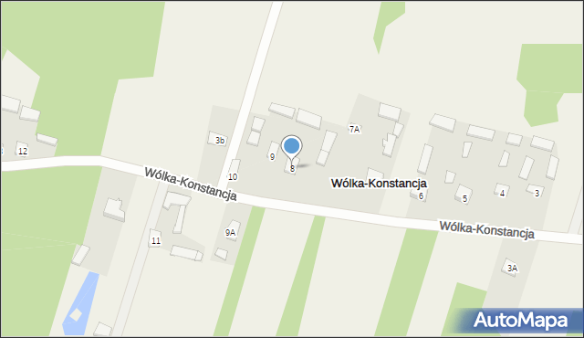 Wólka-Konstancja, Wólka-Konstancja, 8, mapa Wólka-Konstancja