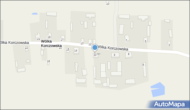 Wólka Korczowska, Wólka Korczowska, 11, mapa Wólka Korczowska