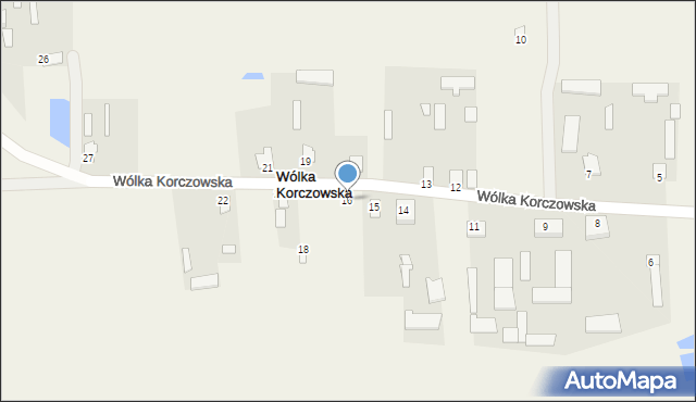 Wólka Korczowska, Wólka Korczowska, 16, mapa Wólka Korczowska
