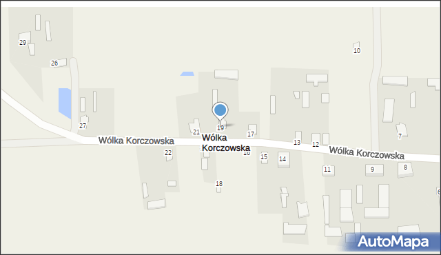 Wólka Korczowska, Wólka Korczowska, 19, mapa Wólka Korczowska