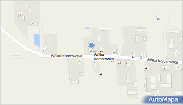 Wólka Korczowska, Wólka Korczowska, 21, mapa Wólka Korczowska