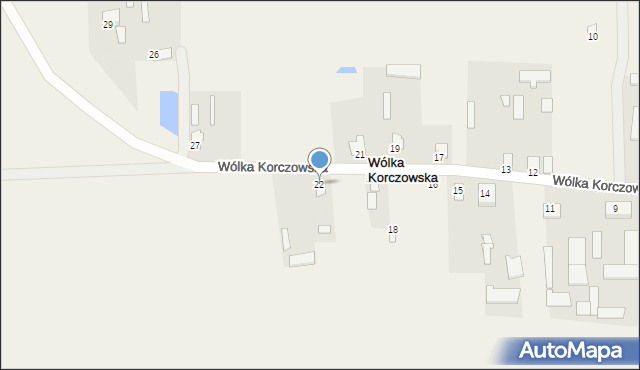 Wólka Korczowska, Wólka Korczowska, 22, mapa Wólka Korczowska