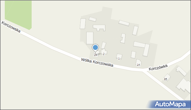 Wólka Korczowska, Wólka Korczowska, 2A, mapa Wólka Korczowska