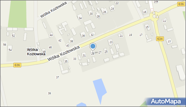 Wólka Kozłowska, Wólka Kozłowska, 29, mapa Wólka Kozłowska