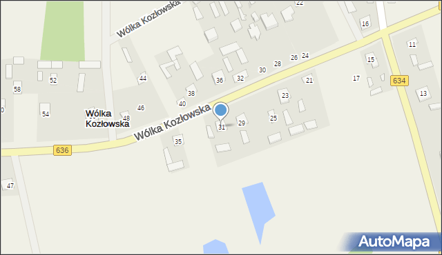 Wólka Kozłowska, Wólka Kozłowska, 31, mapa Wólka Kozłowska