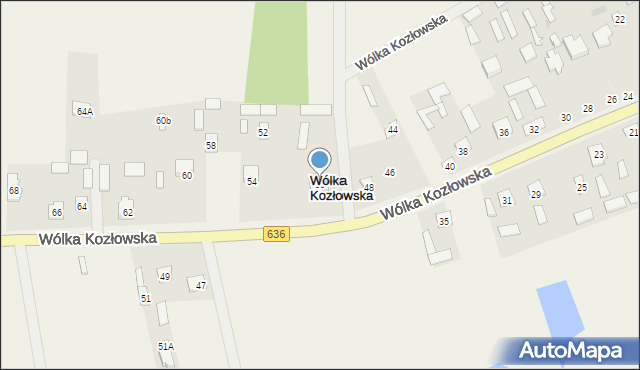 Wólka Kozłowska, Wólka Kozłowska, 50, mapa Wólka Kozłowska