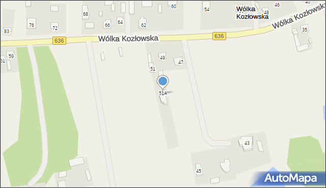 Wólka Kozłowska, Wólka Kozłowska, 51A, mapa Wólka Kozłowska