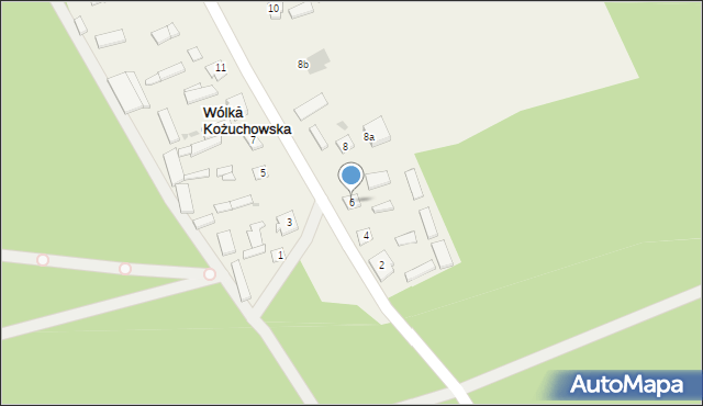 Wólka Kożuchowska, Wólka Kożuchowska, 6, mapa Wólka Kożuchowska