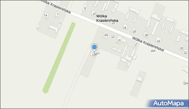 Wólka Krasienińska, Wólka Krasienińska, 12a, mapa Wólka Krasienińska