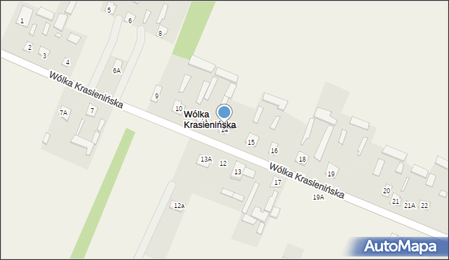 Wólka Krasienińska, Wólka Krasienińska, 14, mapa Wólka Krasienińska