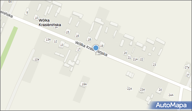 Wólka Krasienińska, Wólka Krasienińska, 19A, mapa Wólka Krasienińska