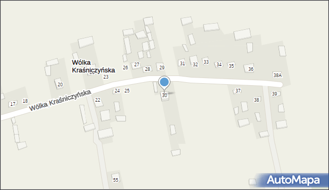 Wólka Kraśniczyńska, Wólka Kraśniczyńska, 30, mapa Wólka Kraśniczyńska