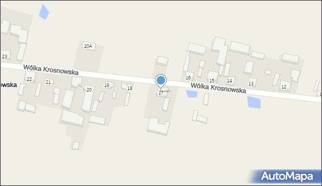 Wólka Krosnowska, Wólka Krosnowska, 17, mapa Wólka Krosnowska