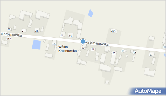 Wólka Krosnowska, Wólka Krosnowska, 22, mapa Wólka Krosnowska